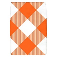 Orange And White Diagonal Plaids Removable Flap Cover (s) by ConteMonfrey