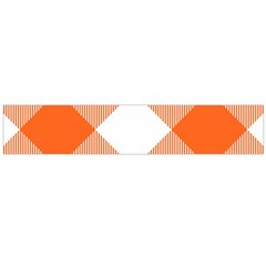 Orange and white diagonal plaids Large Flano Scarf 