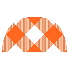 Orange and white diagonal plaids Anti scalding pot cap