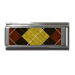 Modern Yellow Golden Plaid Superlink Italian Charm (9mm) by ConteMonfrey