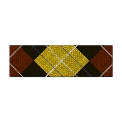 Modern Yellow Golden Plaid Sticker Bumper (10 Pack)