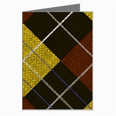 Modern Yellow Golden Plaid Greeting Card by ConteMonfrey