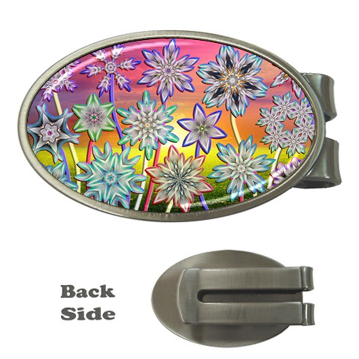 Flower Nature Garden Bloom Flora Money Clips (Oval) 