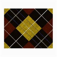 Modern Yellow Golden Plaid Small Glasses Cloth by ConteMonfrey