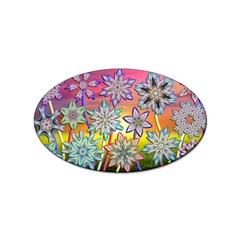 Flower Nature Garden Bloom Flora Sticker Oval (10 Pack) by Ravend