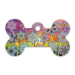 Flower Nature Garden Bloom Flora Dog Tag Bone (two Sides) by Ravend