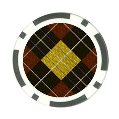 Modern Yellow Golden Plaid Poker Chip Card Guard (10 Pack) by ConteMonfrey