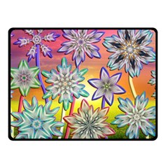 Flower Nature Garden Bloom Flora Fleece Blanket (small) by Ravend