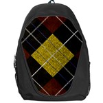 Modern Yellow golden Plaid Backpack Bag Front