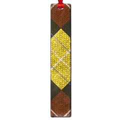 Modern Yellow Golden Plaid Large Book Marks by ConteMonfrey