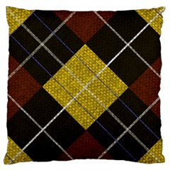 Modern Yellow Golden Plaid Standard Flano Cushion Case (one Side) by ConteMonfrey