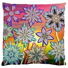 Flower Nature Garden Bloom Flora Large Flano Cushion Case (one Side)