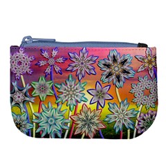 Flower Nature Garden Bloom Flora Large Coin Purse by Ravend