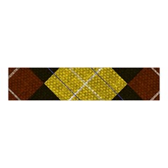 Modern Yellow Golden Plaid Velvet Scrunchie by ConteMonfrey