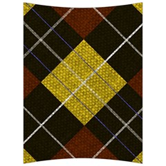 Modern Yellow Golden Plaid Back Support Cushion by ConteMonfrey