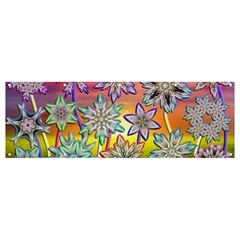 Flower Nature Garden Bloom Flora Banner And Sign 12  X 4  by Ravend