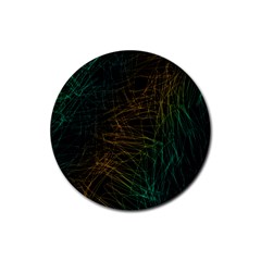 Background Pattern Texture Design Rubber Coaster (round) by Ravend