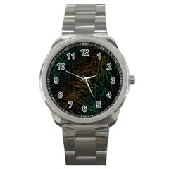 Background Pattern Texture Design Sport Metal Watch by Ravend