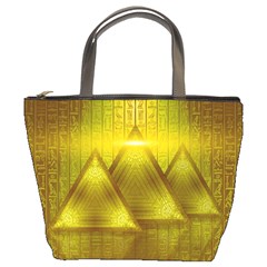 Hieroglyphic Egypt Egyptian Bucket Bag by Ravend