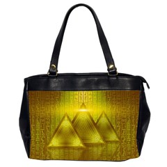 Hieroglyphic Egypt Egyptian Oversize Office Handbag (2 Sides) by Ravend