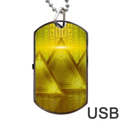 Hieroglyphic Egypt Egyptian Dog Tag Usb Flash (two Sides) by Ravend