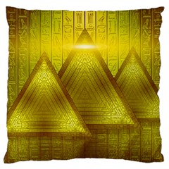 Hieroglyphic Egypt Egyptian Large Cushion Case (one Side) by Ravend