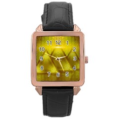 Hieroglyphic Egypt Egyptian Rose Gold Leather Watch  by Ravend