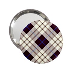 Blue, purple and white diagonal plaids 2.25  Handbag Mirrors