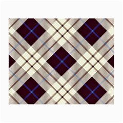 Blue, Purple And White Diagonal Plaids Small Glasses Cloth by ConteMonfrey