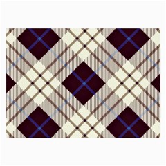 Blue, Purple And White Diagonal Plaids Large Glasses Cloth by ConteMonfrey