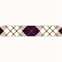 Blue, purple and white diagonal plaids Small Bar Mat