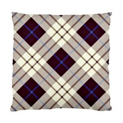 Blue, purple and white diagonal plaids Standard Cushion Case (One Side)