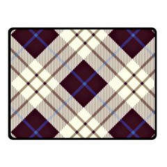 Blue, Purple And White Diagonal Plaids Fleece Blanket (small) by ConteMonfrey