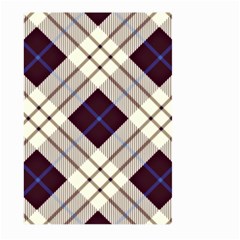 Blue, purple and white diagonal plaids Large Garden Flag (Two Sides)