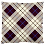 Blue, purple and white diagonal plaids Standard Flano Cushion Case (Two Sides) Front