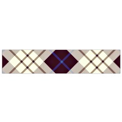 Blue, purple and white diagonal plaids Small Flano Scarf