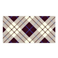 Blue, Purple And White Diagonal Plaids Satin Shawl 45  X 80  by ConteMonfrey