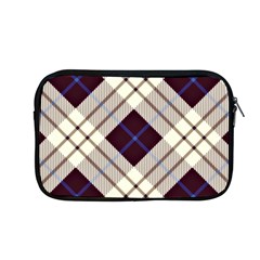 Blue, purple and white diagonal plaids Apple MacBook Pro 13  Zipper Case