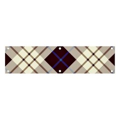 Blue, Purple And White Diagonal Plaids Banner And Sign 4  X 1  by ConteMonfrey