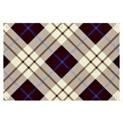 Blue, Purple And White Diagonal Plaids Banner And Sign 6  X 4  by ConteMonfrey