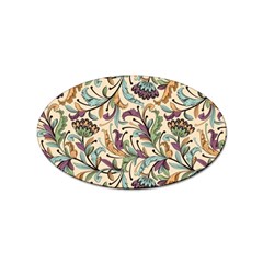 Wallpaper Floral Pattern Sticker Oval (10 Pack)