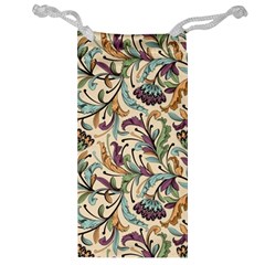 Wallpaper Floral Pattern Jewelry Bag by Ravend