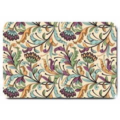 Wallpaper Floral Pattern Large Doormat by Ravend