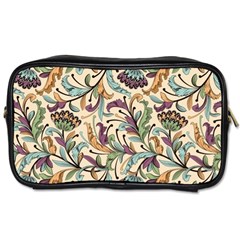 Wallpaper Floral Pattern Toiletries Bag (one Side) by Ravend