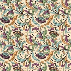 Wallpaper Floral Pattern Play Mat (square) by Ravend