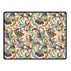 Wallpaper Floral Pattern Double Sided Fleece Blanket (small)  by Ravend