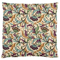 Wallpaper Floral Pattern Large Flano Cushion Case (two Sides) by Ravend