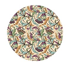 Wallpaper Floral Pattern Mini Round Pill Box by Ravend