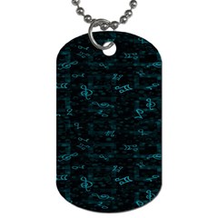 Music Pattern Music Note Doodle Dog Tag (one Side) by Ravend