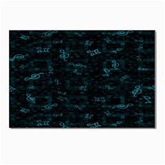 Music Pattern Music Note Doodle Postcard 4 x 6  (pkg Of 10)